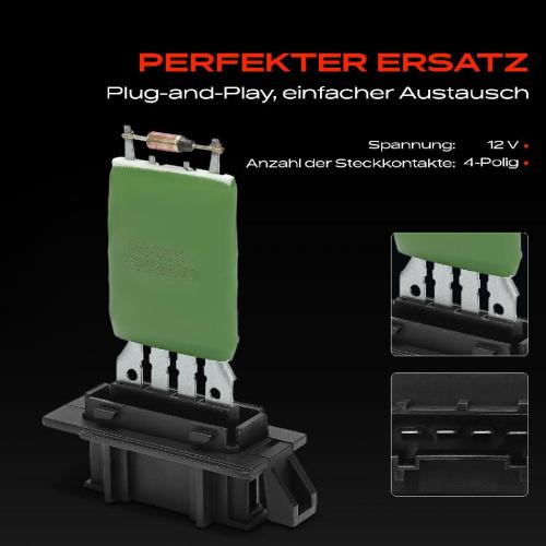 1x Widerstand Vorwiderstand Gebläsemotor für VW Golf 5 6 Passat Touran Audi A3 Bild 1x Widerstand Vorwiderstand Gebläsemotor für VW Golf 5 6 Passat Touran Audi A3