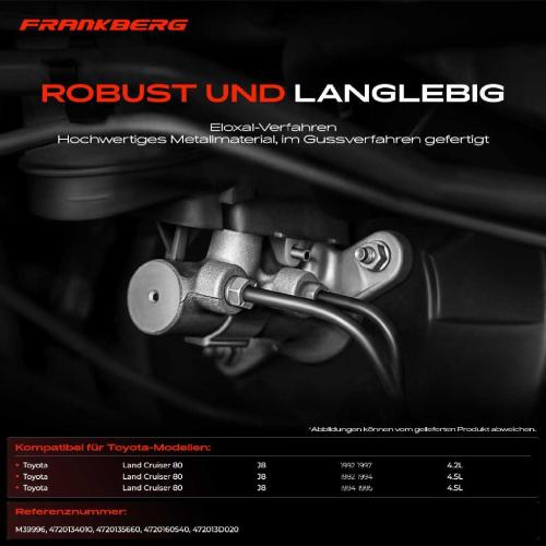 1x Hauptbremszylinder Bremszylinder für Toyota Land Cruiser 80 J8 1992-1997 4.2L 4.5L Bild 1x Hauptbremszylinder Bremszylinder für Toyota Land Cruiser 80 J8 1992-1997 4.2L 4.5L