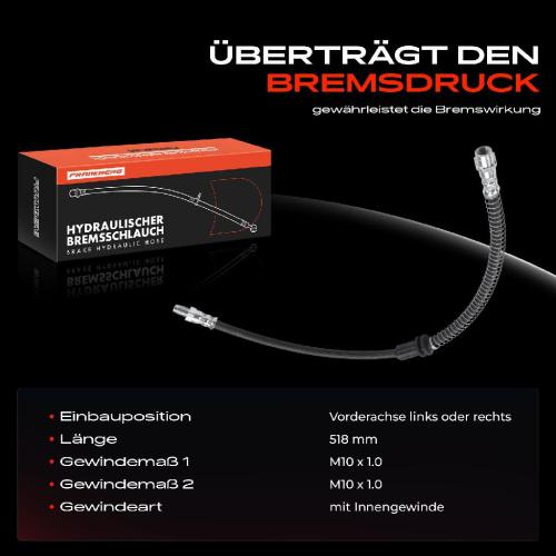 1x Bremsschlauch Bremsschläuche Vorderachse Links oder Rechts für Mercedes-Benz GLK-Klasse X204 2.0L-3.5L Bild 1x Bremsschlauch Bremsschläuche Vorderachse Links oder Rechts für Mercedes-Benz GLK-Klasse X204 2.0L-3.5L