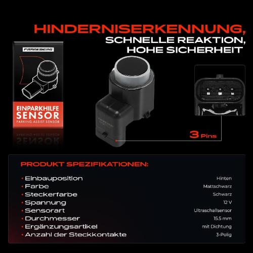 Frankberg 1x Parksensor PDC Sensor Hinten für KIA Sportage Optima FSGDS6B 2010-2015 Bild Frankberg 1x Parksensor PDC Sensor Hinten für KIA Sportage Optima FSGDS6B 2010-2015