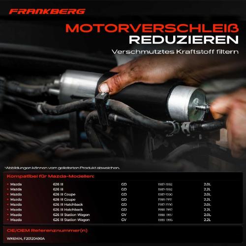 1x Kraftstofffilter für Mazda 626 III Hatchback Station Wagon GD GV Bild 1x Kraftstofffilter für Mazda 626 III Hatchback Station Wagon GD GV