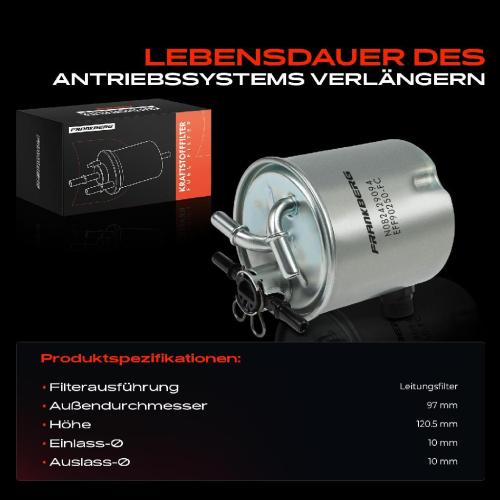 1x Kraftstofffilter für Nissan NV200 Qashqai X-Trail Renault Koleos I Bild 1x Kraftstofffilter für Nissan NV200 Qashqai X-Trail Renault Koleos I