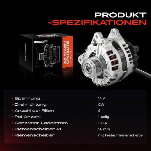 Frankberg 1x Lichtmaschine Generator für Audi A4 8K2 Allroad 8KH A5 8T3 8F7 8TA Q5 8RB Bild Frankberg 1x Lichtmaschine Generator für Audi A4 8K2 Allroad 8KH A5 8T3 8F7 8TA Q5 8RB