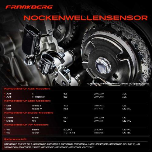 1x Nockenwellenposition Sensor für VW Golf Polo Passat Audi A3 Seat Ibiza Skoda Fabia Rapid Bild 1x Nockenwellenposition Sensor für VW Golf Polo Passat Audi A3 Seat Ibiza Skoda Fabia Rapid