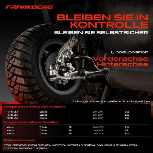 1x Querlenker Satz Vorderachse für FORD USA Escape Mazda Tribute EP 2.0L 2.3L 3.0L 2000-2008 Bild 1x Querlenker Satz Vorderachse für FORD USA Escape Mazda Tribute EP 2.0L 2.3L 3.0L 2000-2008