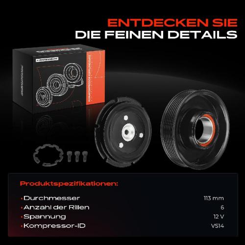 1x Magnetkupplung Klimakompressor für BMW 7er G11 G12 F45 F46 MINI F54 Bild 1x Magnetkupplung Klimakompressor für BMW 7er G11 G12 F45 F46 MINI F54