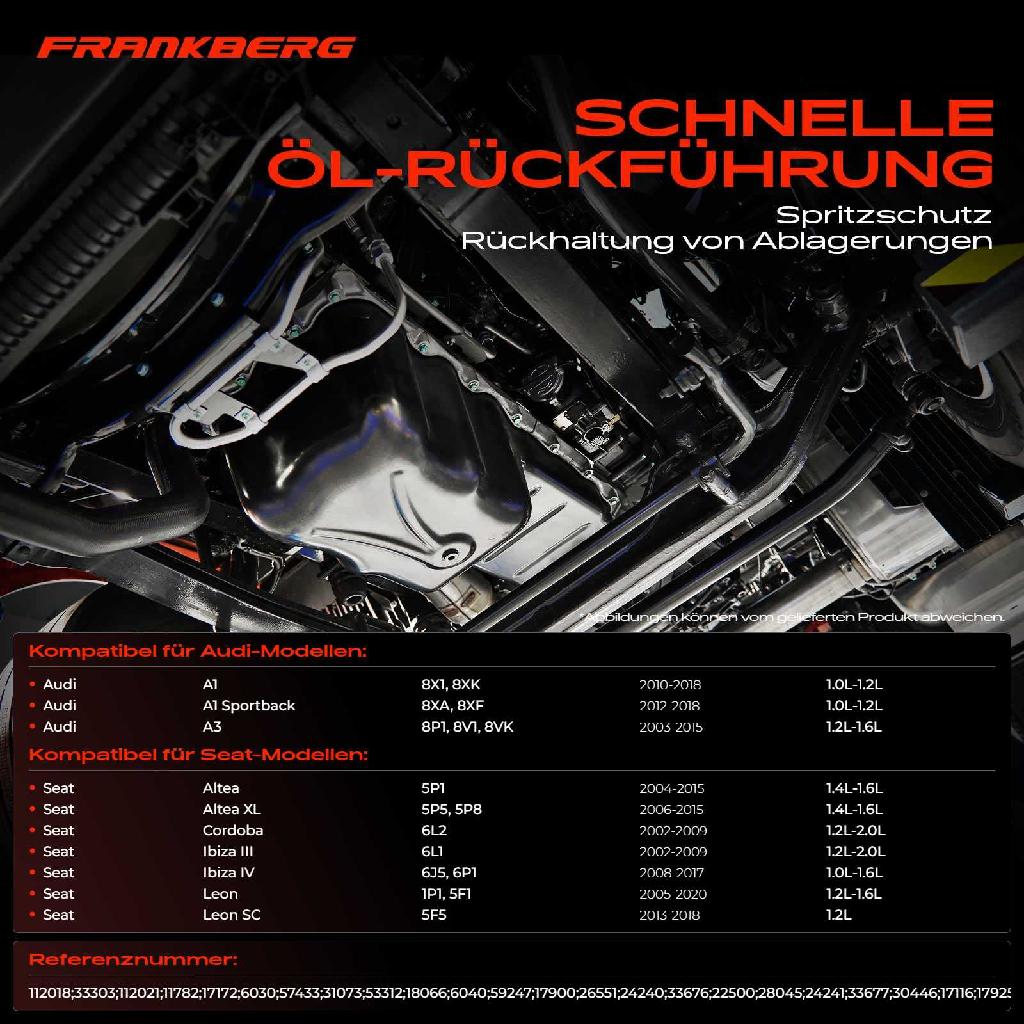 1x Ölwanne Motorölwanne für VW Golf Polo Stufenheck Audi A1 A3 Skoda Seat