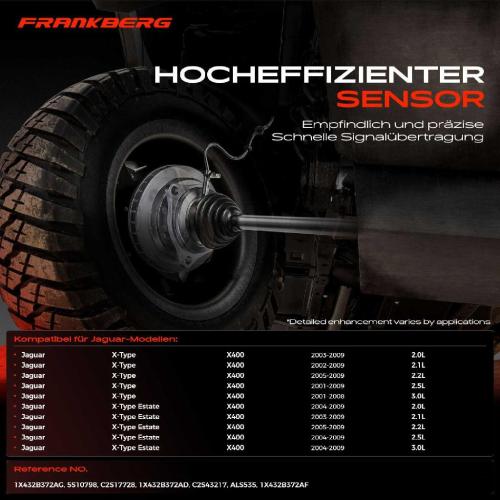 1x ABS Sensor Hinterachse rechts für Jaguar X-Type Estate 2.0L 2.1L 2.2L 2.5L 3.0L 2001-2009 Bild 1x ABS Sensor Hinterachse rechts für Jaguar X-Type Estate 2.0L 2.1L 2.2L 2.5L 3.0L 2001-2009