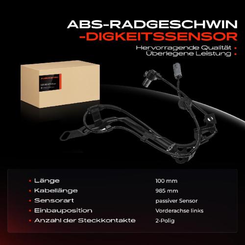 1x ABS Sensor Vorderachse links für Mazda 323 F VI Premacy 1.3L 1.5L 1.6L 1.8L 2.0L 1998-2005 Bild 1x ABS Sensor Vorderachse links für Mazda 323 F VI Premacy 1.3L 1.5L 1.6L 1.8L 2.0L 1998-2005