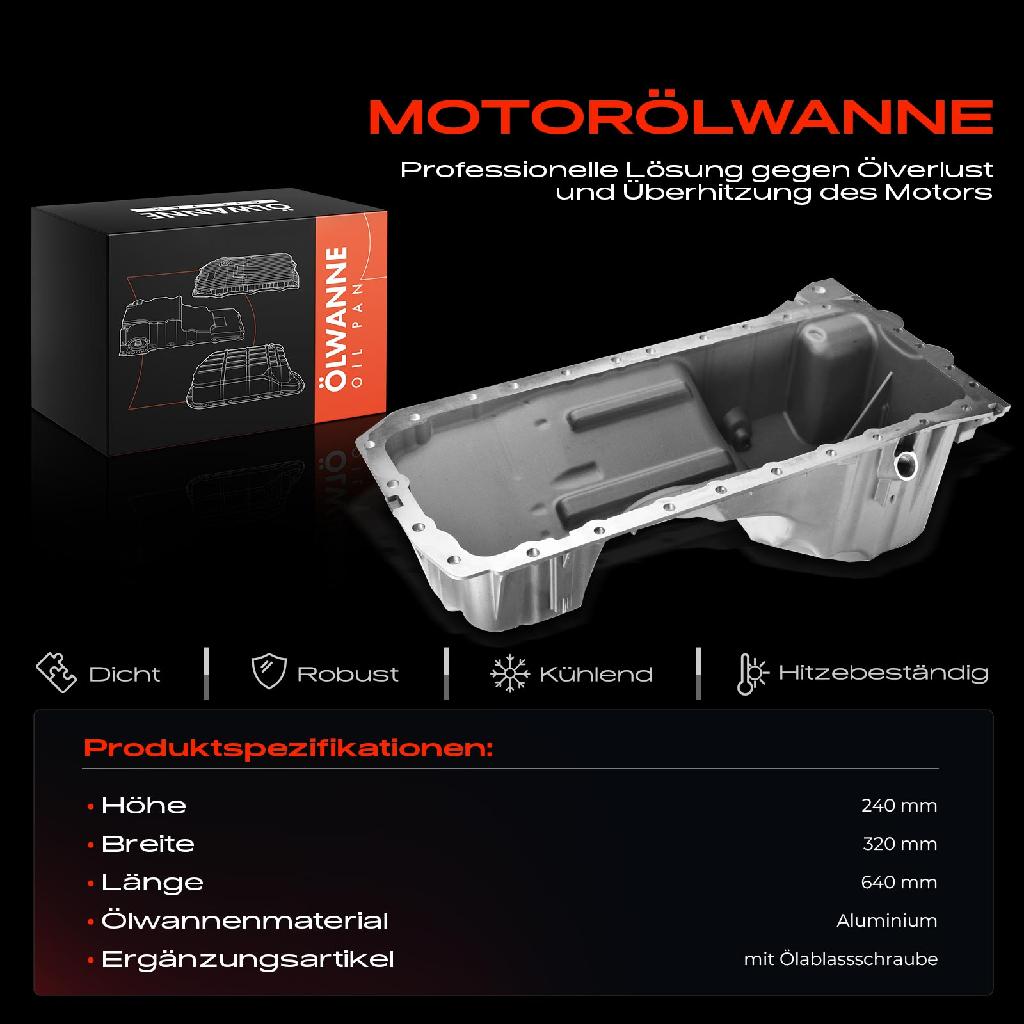 1x Ölwanne Motorölwanne für BMW E81 E82 E88 E90 E91 E60 E61 F10 F11 E63 E65 E85 E89 Z4 2.5L 3.0L