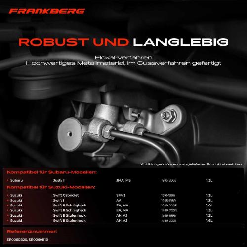 1x Hauptbremszylinder Bremszylinder für Suzuki Swift I II AA Cabriolet Subaru Justy Bild 1x Hauptbremszylinder Bremszylinder für Suzuki Swift I II AA Cabriolet Subaru Justy