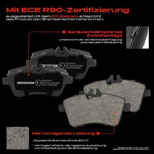 4x Bremsbeläge Vorderachse für Mercedes-Benz A-Klasse W169 B-Klasse W245 2.0L 2004-2012 Bild 4x Bremsbeläge Vorderachse für Mercedes-Benz A-Klasse W169 B-Klasse W245 2.0L 2004-2012