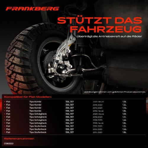 Frankberg 1x Achsschenkel Radaufhängung Vorderachse Rechts für Fiat Tipo Kombi Schrägheck Stufenheck 356 357 Bild Frankberg 1x Achsschenkel Radaufhängung Vorderachse Rechts für Fiat Tipo Kombi Schrägheck Stufenheck 356 357