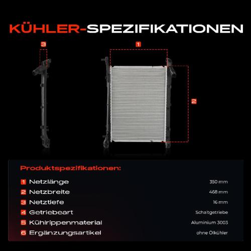 1x Kühler Wasserkühler Motorkühler für Fiat Panda Van 312 519 500 Bj ab 2016 Bild 1x Kühler Wasserkühler Motorkühler für Fiat Panda Van 312 519 500 Bj ab 2016
