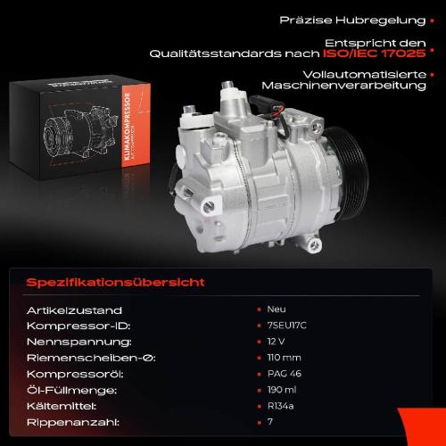 1x Klimakompressor für Mercedes-Benz W166 S-Klasse V222 W222 X222 Bild 1x Klimakompressor für Mercedes-Benz W166 S-Klasse V222 W222 X222
