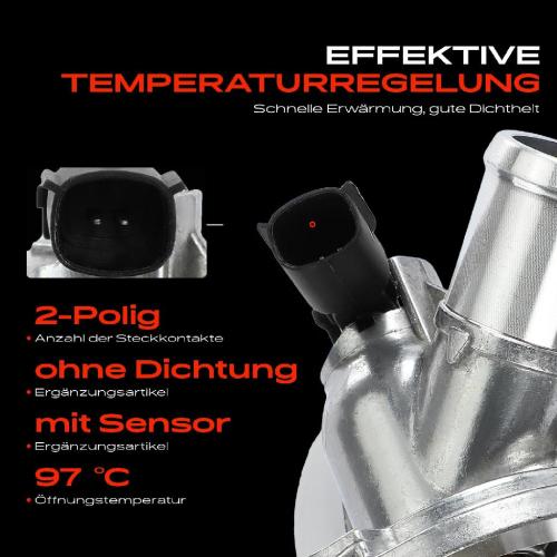 Frankberg 1x Thermostat Kühlmittel für Opel Adam M13 Astra K B16 Corsa E X15 1.0L Bild Frankberg 1x Thermostat Kühlmittel für Opel Adam M13 Astra K B16 Corsa E X15 1.0L