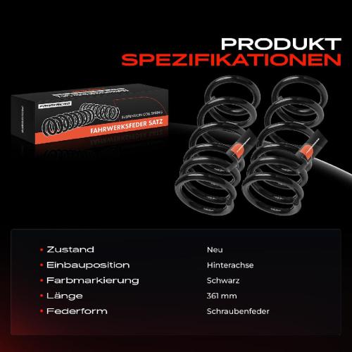 Frankberg 2x Fahrwerksfeder Hinterachse für Opel Astra Zafira Citroën C4 Mercedes Mitsubishi Bj ab 2006 Bild Frankberg 2x Fahrwerksfeder Hinterachse für Opel Astra Zafira Citroën C4 Mercedes Mitsubishi Bj ab 2006
