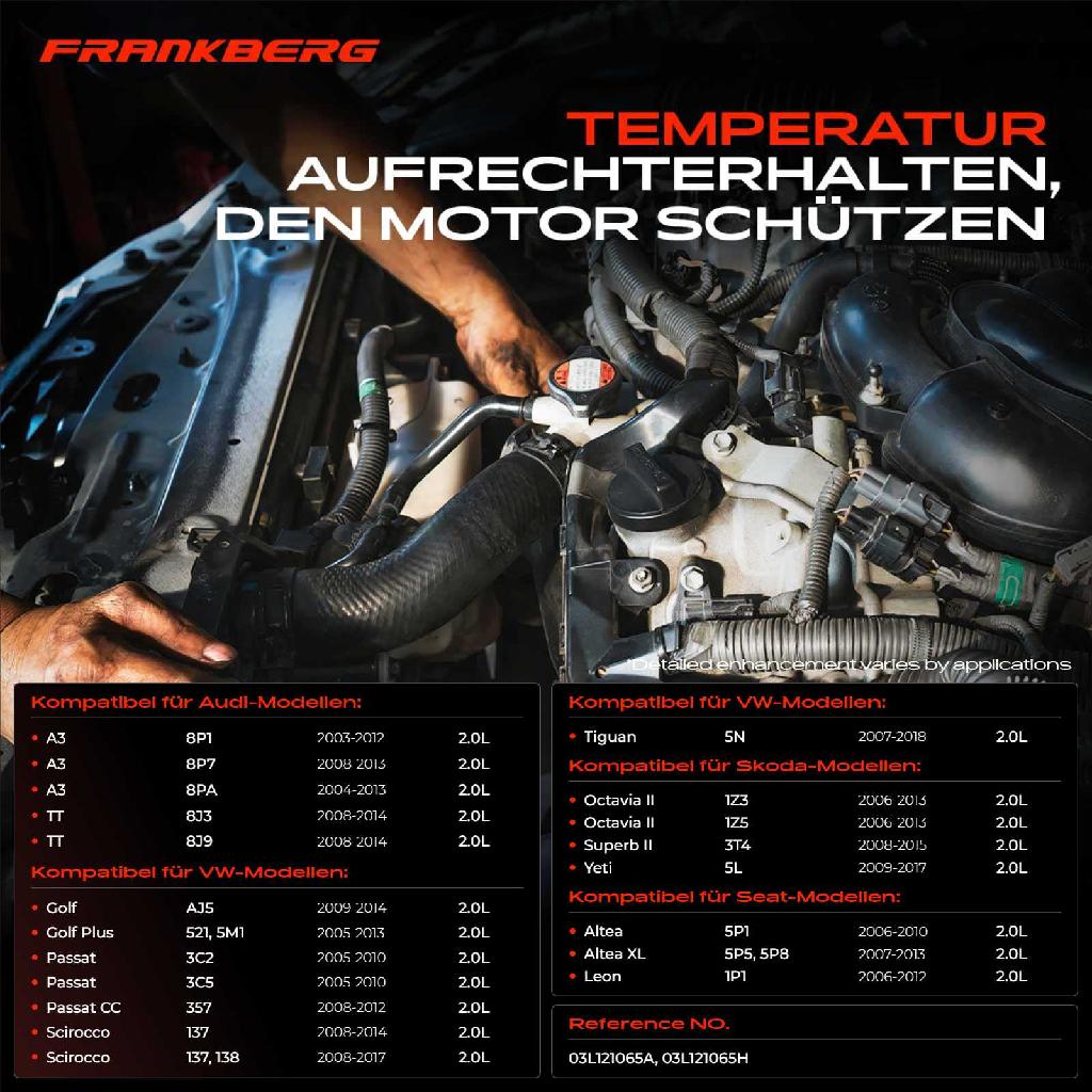 1x Kühlerschlauch Kühlwasserschlauch für VW Golf Plus VI V Jetta III 2.0L Audi A3 Seat Altea