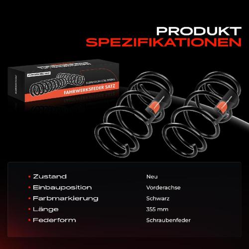 Frankberg 2x Fahrwerksfeder Vorderachse für Opel Corsa D S07 Corsa D Kasten/Schrägheck 2006-2014 Bild Frankberg 2x Fahrwerksfeder Vorderachse für Opel Corsa D S07 Corsa D Kasten/Schrägheck 2006-2014