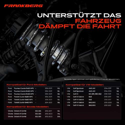 Frankberg 2x Fahrwerksfeder Hinterachse f r VW Golf Skoda Octavia Ford Tourneo Transit 2012-2021 Bild Frankberg 2x Fahrwerksfeder Hinterachse f r VW Golf Skoda Octavia Ford Tourneo Transit 2012-2021