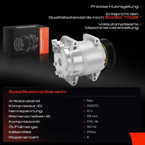 1x Klimakompressor für Volvo S60 I 384 S80 I TS XY V70 II 285 XC70 295 XC90 Bild 1x Klimakompressor für Volvo S60 I 384 S80 I TS XY V70 II 285 XC70 295 XC90