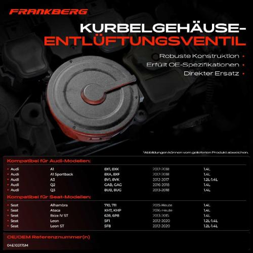 1x Ventil Kurbelgehäusentlüftung für VW Golf Polo Audi A3 Seat Leon Skoda Fabia Bild 1x Ventil Kurbelgehäusentlüftung für VW Golf Polo Audi A3 Seat Leon Skoda Fabia