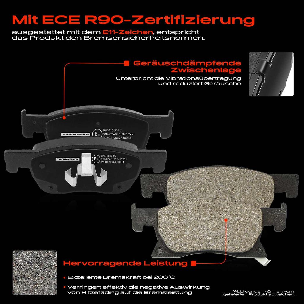 4x Bremsbeläge Vorderachse für Opel Astra K Sports Tourer 1.0L 1.2L 1.3L 2015-2022