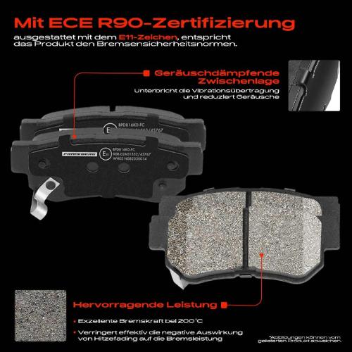 2x Bremsscheiben 4x Bremsbeläge Hinterachse für Hyundai Matrix FC Sonata IV EF KIA Magentis GD MS Bild 2x Bremsscheiben 4x Bremsbeläge Hinterachse für Hyundai Matrix FC Sonata IV EF KIA Magentis GD MS