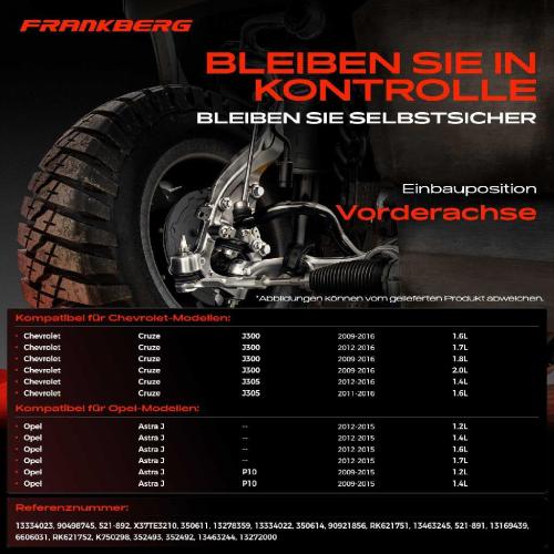 1x Querlenker Satz Vorderachse für Chevrolet Cruze Schrägheck Station Wagon Opel Astra J Caravan Stufenheck Bild 1x Querlenker Satz Vorderachse für Chevrolet Cruze Schrägheck Station Wagon Opel Astra J Caravan Stufenheck