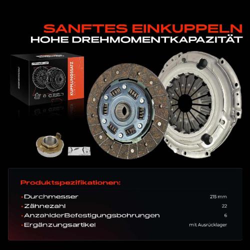 Frankberg 1x Kupplungssatz für Mazda 6 Hatchback GG 6 Station Wagon GY 6 Stufenheck GG 1.8L Bild Frankberg 1x Kupplungssatz für Mazda 6 Hatchback GG 6 Station Wagon GY 6 Stufenheck GG 1.8L