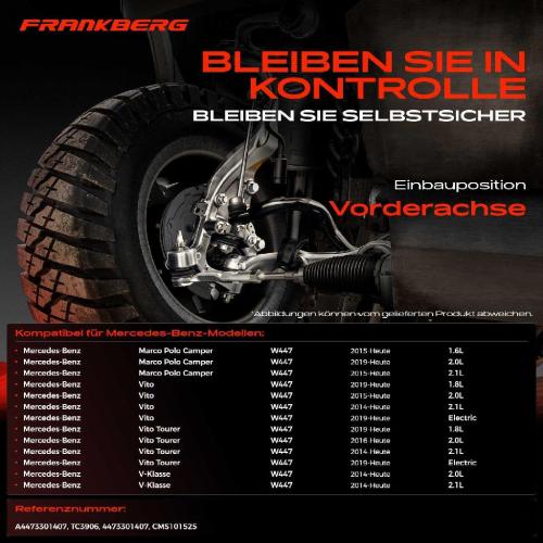 1x Querlenker Vorderachse für Mercedes-Benz Marco Polo Camper W447 Vito Kasten Vito Mixto (Double Cabin) Bild 1x Querlenker Vorderachse für Mercedes-Benz Marco Polo Camper W447 Vito Kasten Vito Mixto (Double Cabin)