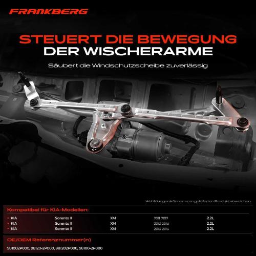 1x Wischergestänge Vorne für KIA Sorento II XM 2.2L 2011-2015 Bild 1x Wischergestänge Vorne für KIA Sorento II XM 2.2L 2011-2015