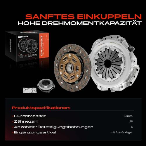 Frankberg 1x Kupplungssatz für Renault 11 19 I Chamade II 9 Clio Rapid Kasten/MPV Super 5 Twingo 1.1L 1.2L Bild Frankberg 1x Kupplungssatz für Renault 11 19 I Chamade II 9 Clio Rapid Kasten/MPV Super 5 Twingo 1.1L 1.2L