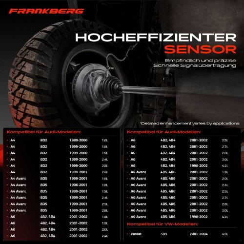 Frankberg 1x ABS Sensor Vorderachse beidseitig für VW Passat Audi A4 Avant A6 1.6L 1.8L 1.9L 2.4L 2.5L 2.8L 1996-2004 Bild Frankberg 1x ABS Sensor Vorderachse beidseitig für VW Passat Audi A4 Avant A6 1.6L 1.8L 1.9L 2.4L 2.5L 2.8L 1996-2004