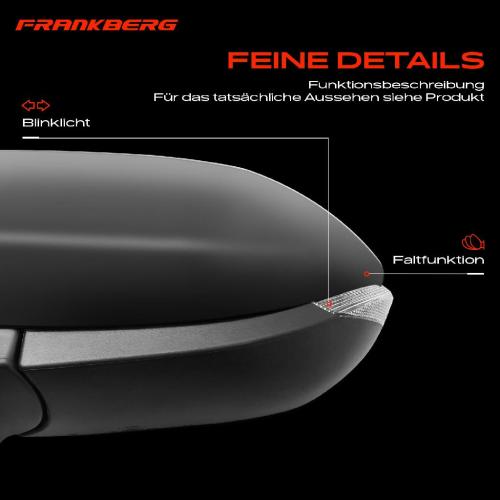 Frankberg 1x Außenspiegel Links für Toyota Corolla Kombi Stufenheck E21 E21 EA1 EH1 Bild Frankberg 1x Außenspiegel Links für Toyota Corolla Kombi Stufenheck E21 E21 EA1 EH1