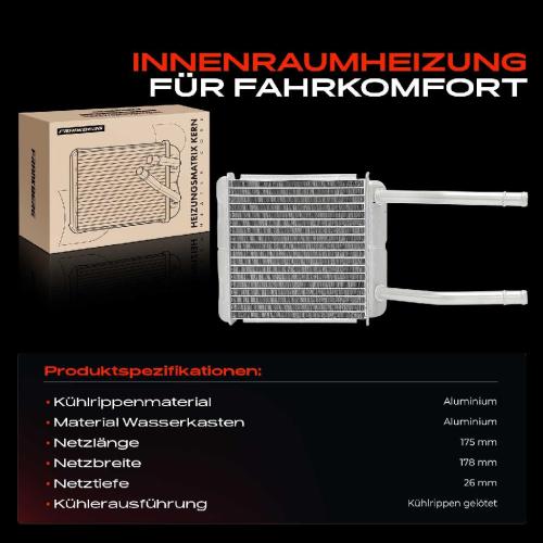 1x Wärmetauscher Innenraumheizung für Opel Astra F 56 57 Calibra A 85 Vectra A Bild 1x Wärmetauscher Innenraumheizung für Opel Astra F 56 57 Calibra A 85 Vectra A