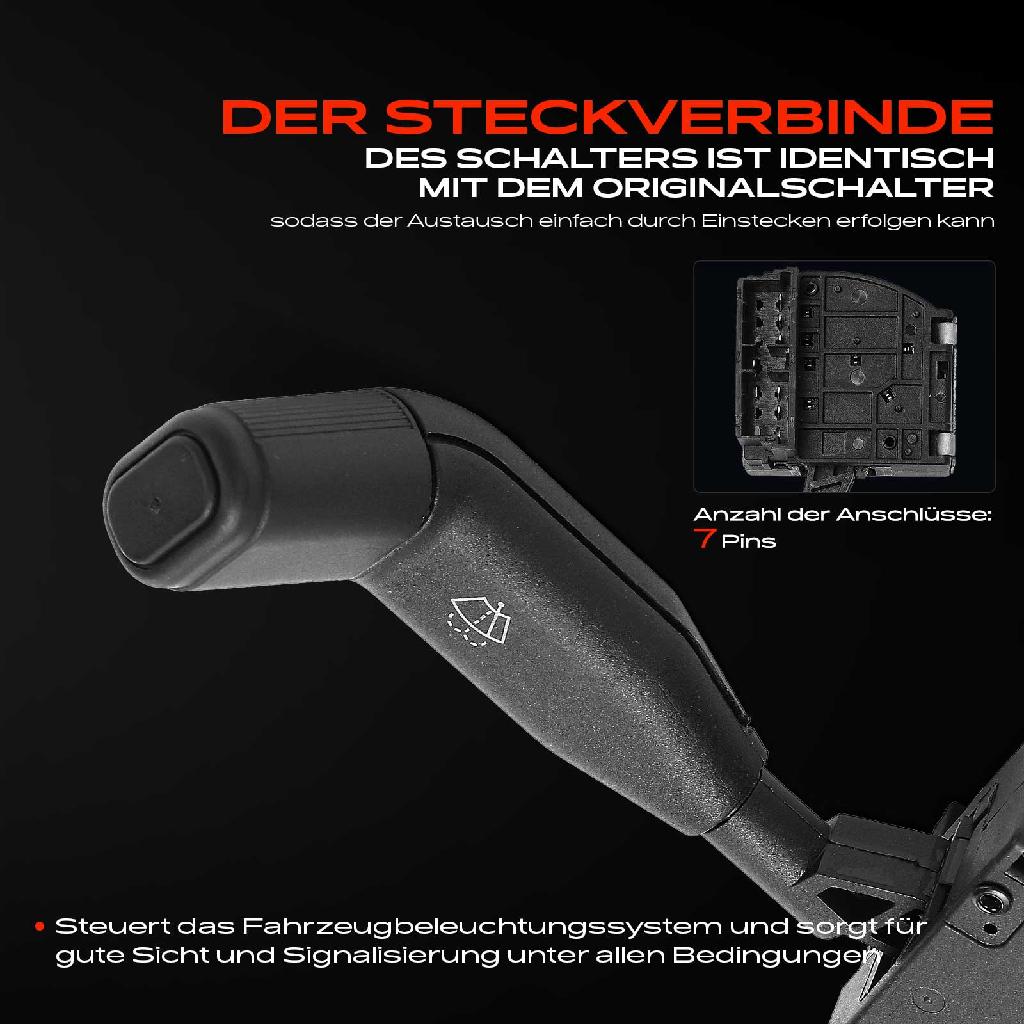 1x Kombischalter Lenkstockschalter für Renault 19 II Chamade L53 Stufenheck 1992-1995