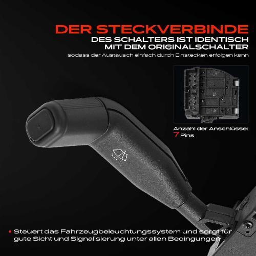 1x Kombischalter Lenkstockschalter für Renault 19 II Chamade L53 Stufenheck 1992-1995 Bild 1x Kombischalter Lenkstockschalter für Renault 19 II Chamade L53 Stufenheck 1992-1995