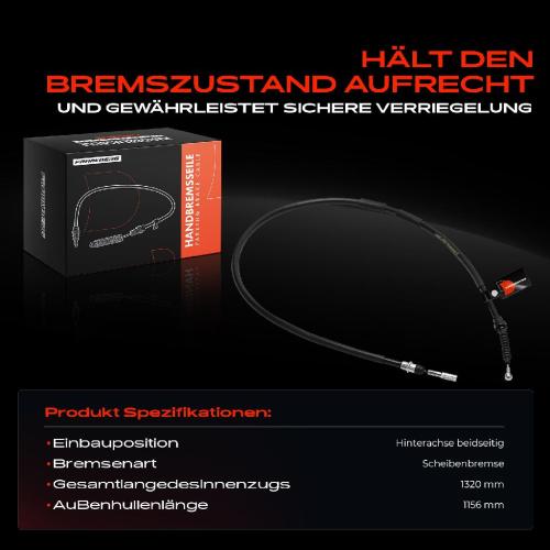 1x Seilzug Feststellbremse Hinterachse beidseitig für VW Sharan 7M Ford Galaxy Seat Alhambra Bild 1x Seilzug Feststellbremse Hinterachse beidseitig für VW Sharan 7M Ford Galaxy Seat Alhambra