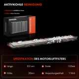 1x Innenraumfilter Aktivkohle für BMW 1er E81-E88 3er E90-E93 X1 E84 Alpina B3 D3