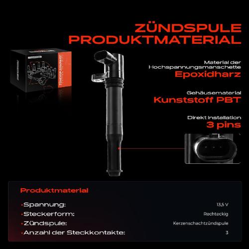 Frankberg 1x Zündmodul Zündspule für Alfa Romeo Mito Fiat 500 C 500L Bravo II Doblo Cargo MPV Pritsche/Fahrgestell Bild Frankberg 1x Zündmodul Zündspule für Alfa Romeo Mito Fiat 500 C 500L Bravo II Doblo Cargo MPV Pritsche/Fahrgestell