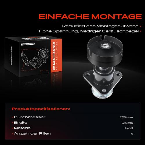 1x Spannrolle Riemenspanner für Ford C-Max Focus Galaxy Mondeo IV Tourneo 1.8L Bild 1x Spannrolle Riemenspanner für Ford C-Max Focus Galaxy Mondeo IV Tourneo 1.8L