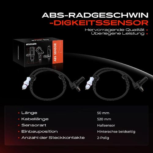 2x ABS Sensor Hinten für Renault Clio II Kangoo Express Scénic I MPV Thalia Twingo Bj ab 1999 Bild 2x ABS Sensor Hinten für Renault Clio II Kangoo Express Scénic I MPV Thalia Twingo Bj ab 1999