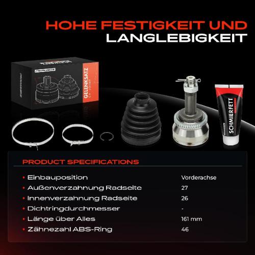 Frankberg 1x Antriebswelle Gelenksatz Vorderachse f r Hyundai i30 FD KIA Cee'D ED 2006-2012 Bild Frankberg 1x Antriebswelle Gelenksatz Vorderachse f r Hyundai i30 FD KIA Cee'D ED 2006-2012