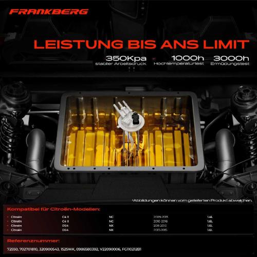 1x Kraftstoffpumpe für Citroën C4 II NC DS4 NX 1.4L 1.6L 2009-2016 Bild 1x Kraftstoffpumpe für Citroën C4 II NC DS4 NX 1.4L 1.6L 2009-2016