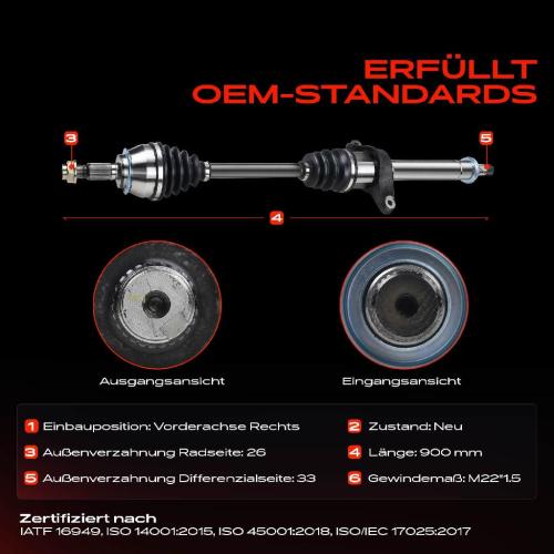 Frankberg 1x Antriebswelle Vorderachse Rechts für MINI Mini Cabriolet Clubman Roadster R55 R56 R57 R59 Bild Frankberg 1x Antriebswelle Vorderachse Rechts für MINI Mini Cabriolet Clubman Roadster R55 R56 R57 R59