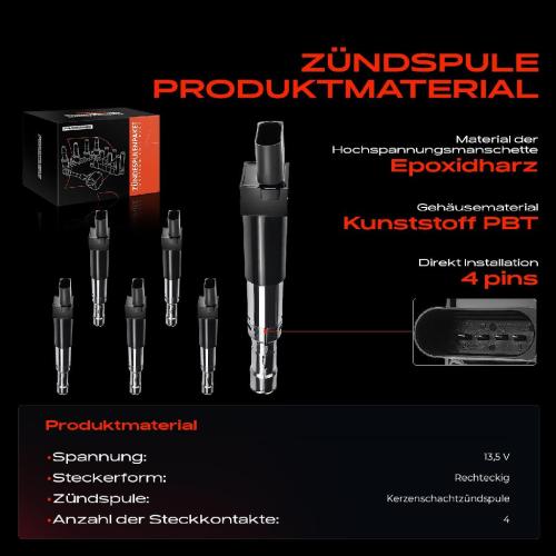 Frankberg 6x Zündmodul Zündspule für VW Bora Variant Golf IV New Beetle Sharan Ford Galaxy Seat Alhambra Toledo II Bild Frankberg 6x Zündmodul Zündspule für VW Bora Variant Golf IV New Beetle Sharan Ford Galaxy Seat Alhambra Toledo II