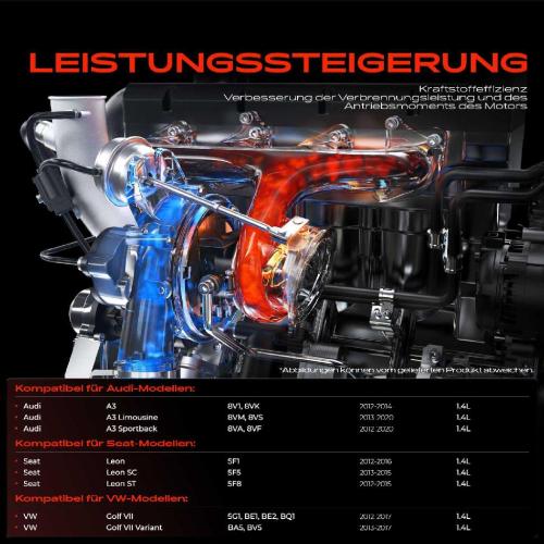 Frankberg 1x Abgasturbolader für Audi A3 Limousine Sportback Seat Leon SC ST VW Golf VII VII Variant Bild Frankberg 1x Abgasturbolader für Audi A3 Limousine Sportback Seat Leon SC ST VW Golf VII VII Variant