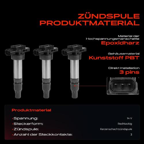 Frankberg 3x Zündspule Zündkerze für Suzuki Alto GF HA25 HA35 Celerio LF 1.0L Bj ab 2009 Bild Frankberg 3x Zündspule Zündkerze für Suzuki Alto GF HA25 HA35 Celerio LF 1.0L Bj ab 2009
