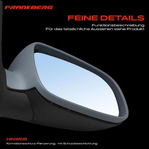 Frankberg 1x Außenspiegel Rechts für VW Polo 6N2 1.0L 1.4L 1.6L 1.7L 1.9L 1999-2001 Bild Frankberg 1x Außenspiegel Rechts für VW Polo 6N2 1.0L 1.4L 1.6L 1.7L 1.9L 1999-2001